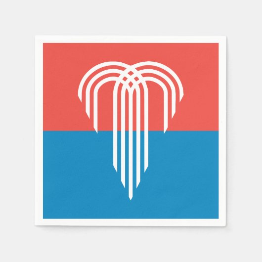 カンザスシティー州旗(ミズーリ州) スタンダードカクテルナプキン (正面)