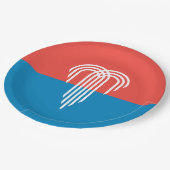 カンザスシティー州旗（ミズーリ州） ペーパープレート (アングル)