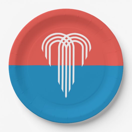 カンザスシティー州旗（ミズーリ州） ペーパープレート (正面)