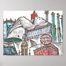 カンザスシティー建築ポスター