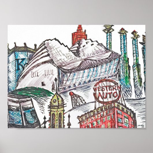 カンザスシティー建築ポスター ポスター (正面)