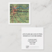 カンザスシティー引っ越しました新しい住所カード エンクロージャーカード (正面/裏面)