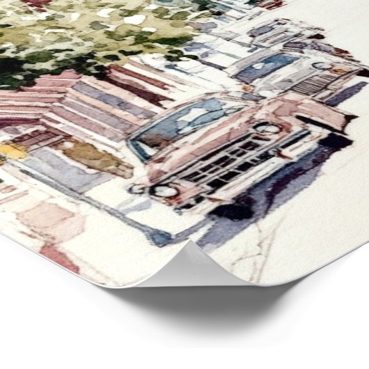 カンザスシティー水絵を描色の旅行 ポスター (角)