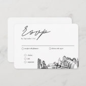 カンザスシティー結婚のRSVP伝統的 Meal Option エンクロージャーカード (正面/裏面)