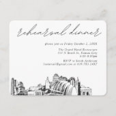 カンザスシティー結婚リハーサルエレガントディナー エンクロージャーカード (正面)