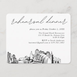 カンザスシティー結婚リハーサルエレガントディナー エンクロージャーカード