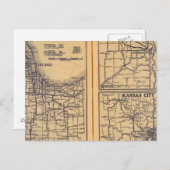 カンザスシティー、オマハ、シカゴ ポストカード (正面/裏面)