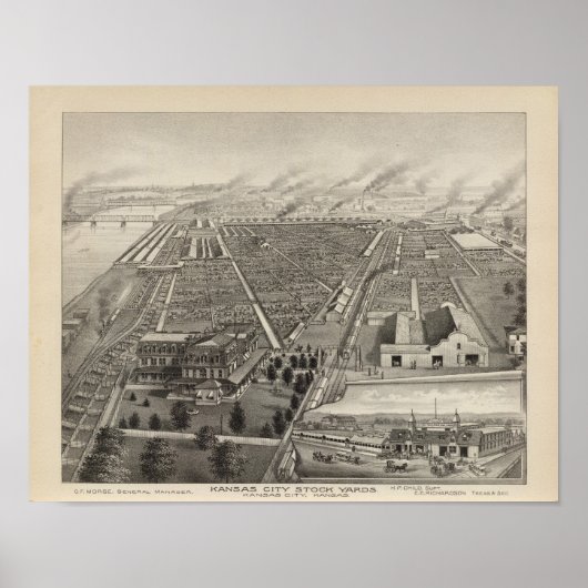 カンザスシティー、カンザスシティー、ストックヤード ポスター (正面)