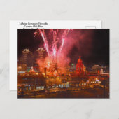 カンザスシティー・ザ・プラザで赤い花火 ポストカード (正面/裏面)