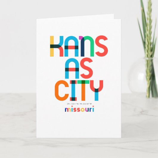 カンザスシティー・ミズーリポップ・アートのミッドセンチュリー カード (正面)