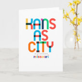 カンザスシティー・ミズーリポップ・アートのミッドセンチュリー カード (黄色い花)