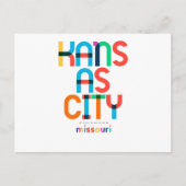 カンザスシティー・ミズーリポップ・アートのミッドセンチュリー ポストカード (正面)