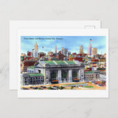 カンザスシティー、ミズーリ、スカイラインのヴィンテージビュー ポストカード (正面/裏面)