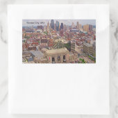 カンザスシティーMOスカイライン記念リバティエリア 長方形シール (バッグ)