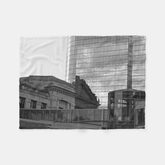 カンザスシティーThe Link Architecture写真 フリースブランケット (正面(横))