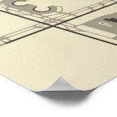 カンザスシティ空港(MCI)ダイアグラムポスター ポスター (角)