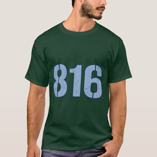 カンザスシティ816ブルー Tシャツ (正面)