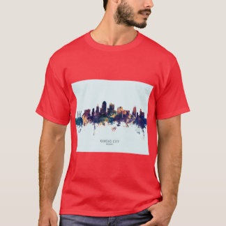 カンザスシティ ミズーリ州 スカイライン 3 Tシャツ