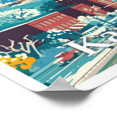 カンザスシティUSAアートヴィンテージトラベルイラストレーション ポスター (角)