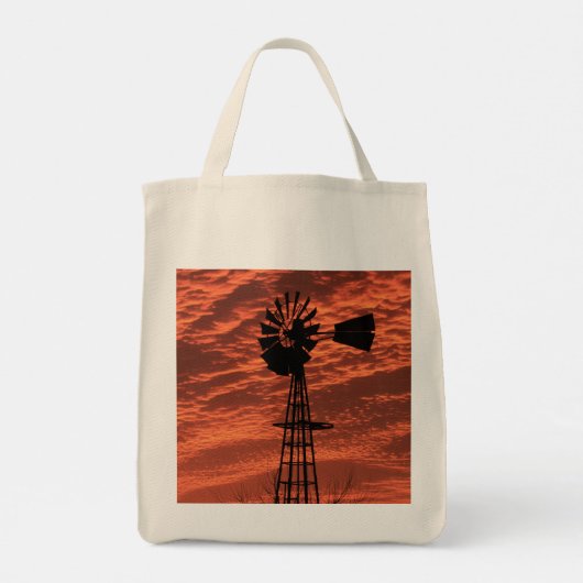 カンザスシルエットサンセットメールボックストートバッグ トートバッグ (裏面)