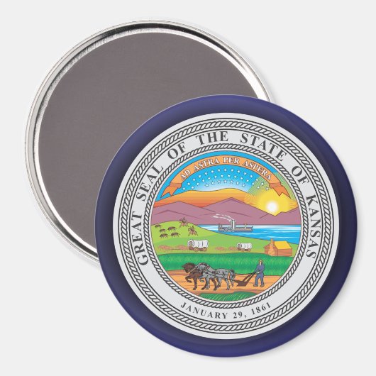 カンザスシール マグネット (正面/裏面)