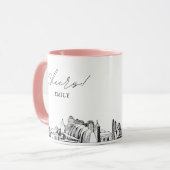 カンザスシ結婚ティパーソナライズされたのコーヒーマグ マグカップ (正面左)