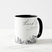 カンザスシ結婚ティミニマルのカスタムコーヒーマグ マグカップ (正面右)
