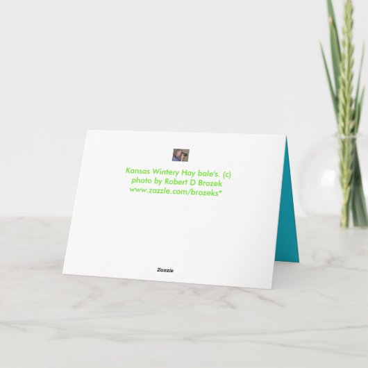 カンザススススノーカントリーヘーバレスのクリスマスカード シーズンカード (裏面)