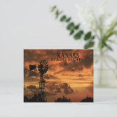 カンザスストーミーナイトウィンドミルポストカード ポストカード (スタンド正面)