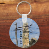 カンザスストーンポストキーチェーン キーホルダー (正面)
