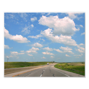 カンザスターンパイクスルーFlint Hills 8x10 フォトプリント