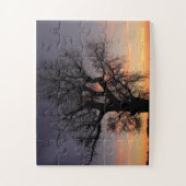 カンザスツリーシルエット ジグソーパズル (縦)