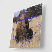 カンザスバッファロースクエアウォールクロック スクエア壁時計 (傾斜)