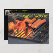 カンザスバーベキューポストカード。 ポストカード (正面/裏面)