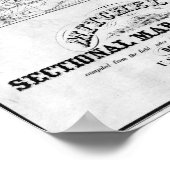 カンザスパノラママップカンザス ポスター (角)