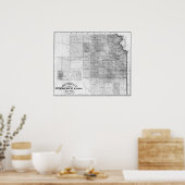 カンザスパノラママップカンザス ポスター (キッチン)