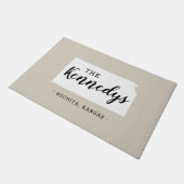 カンザスファミリーモノグラム州ドormat ドアマット (アングル)