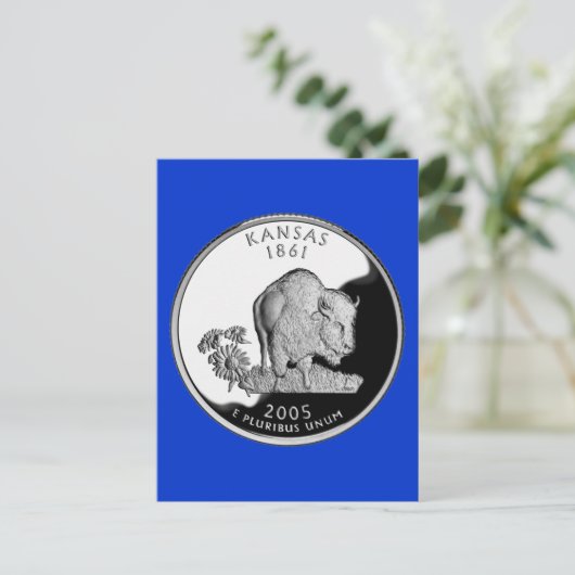 カンザスフェイク州クォーター ポストカード (スタンド正面)