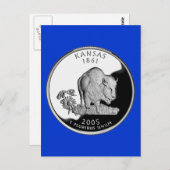 カンザスフェイク州クォーター ポストカード (正面/裏面)