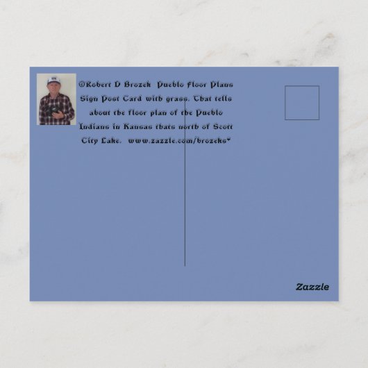 カンザスプエブロフロアサインポストカード ポストカード (裏面)