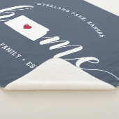 カンザスホーム州 パーソナライズされた シェルパブランケット (3/4)