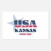 カンザスマイホーム州シール 長方形シール (正面)