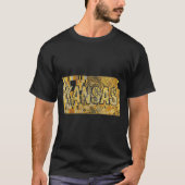カンザスマップとテキスト Tシャツ (正面)