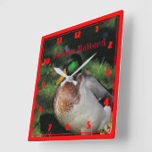 カンザスマラードの四角い壁掛け時計 スクエア壁時計 (傾斜)