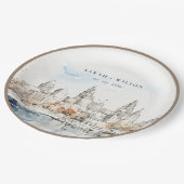 カンザスミニマルシティミズーリ水の色結婚の値 ペーパープレート (アングル)