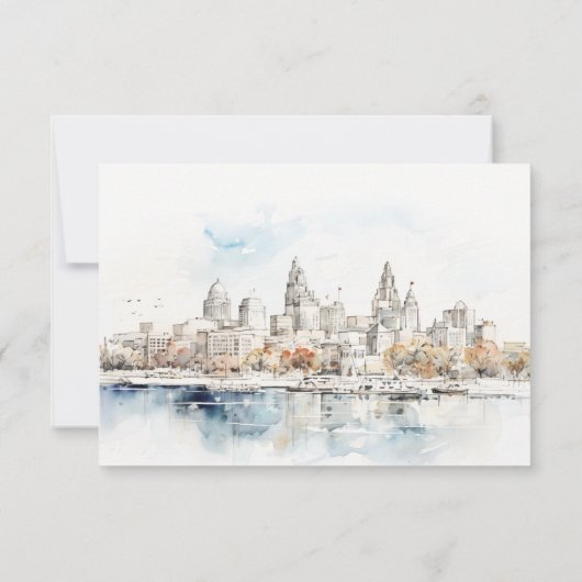 カンザスミニマルシティミズーリ水の色結婚の値 出欠カード (裏面)