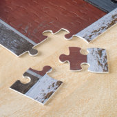 カンザスレッドカントリー納屋とスノージグソーパズル ジグソーパズル (側面)