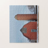 カンザスレッドカントリー納屋とスノージグソーパズル ジグソーパズル (縦)