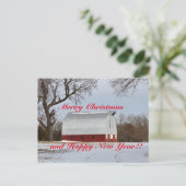 カンザスレッドバーンクリスマス ポストカード (スタンド正面)