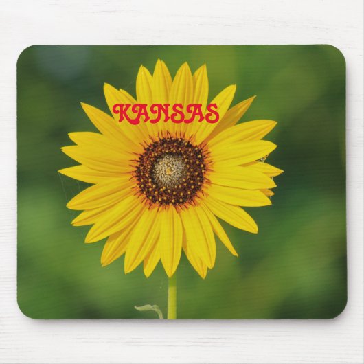 カンザスワイルドサンフラワーシルエットマウスパッド マウスパッド (正面)
